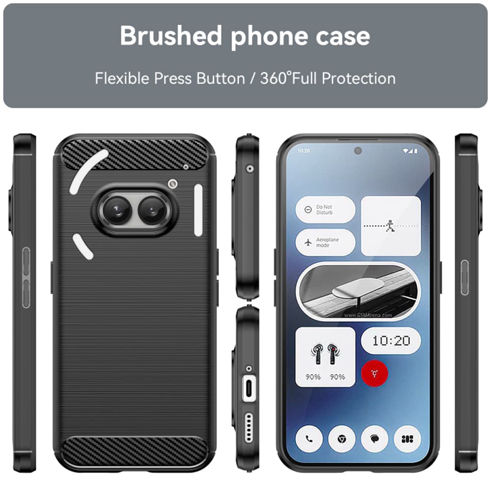 Techsuit Karbon Silikon Nothing Phone (2a) (2a) Plus Černý - náhled 2