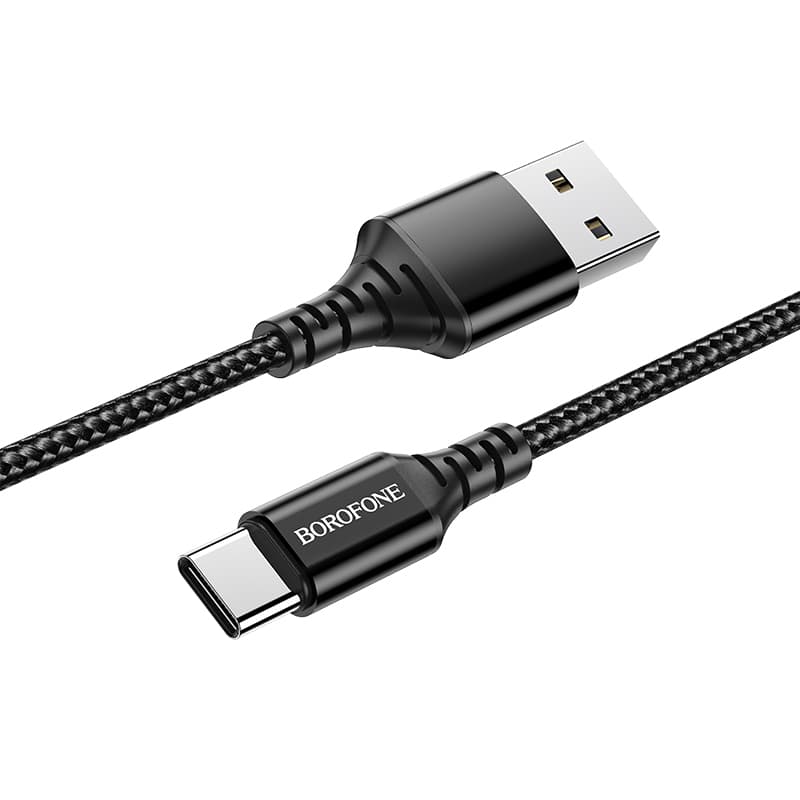 Kabel Borofone BX54 Ultra Bright - USB na typ C - 2,4A 1 metr černý - náhled 2