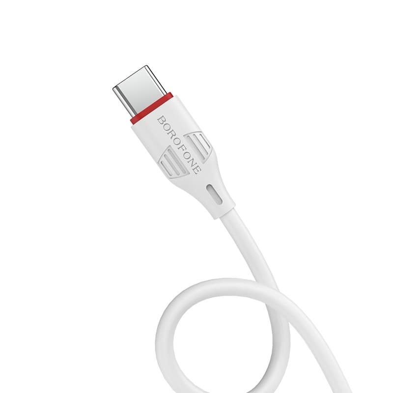 Kabel Borofone BX17 Enjoy - USB na typ C - 3A 1 metr bílý - náhled 2