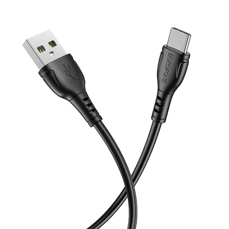 Kabel Borofone BX51 Triumph - USB na typ C - 3A 1 metr černý - náhled 2