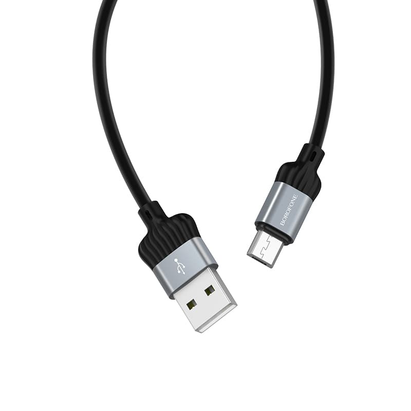 Borofone kabel BX28 Dignity - USB na Micro USB - 2,4A 1 metr šedý - náhled 2