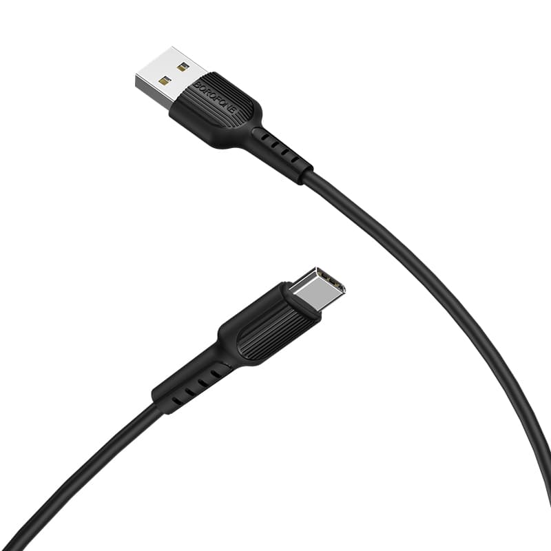 Kabel Borofone BX16 Easy - USB na typ C - 2A 1 metr černý - náhled 2