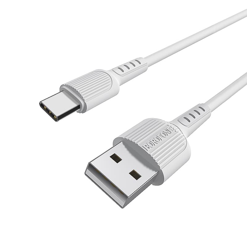 Kabel Borofone BX16 Easy - USB na typ C - 2A 1 metr bílý - náhled 2