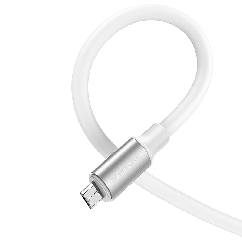 Kabel Borofone BX82 Bountiful - USB na Micro USB - 2,4A 1 metr bílý - náhled 2
