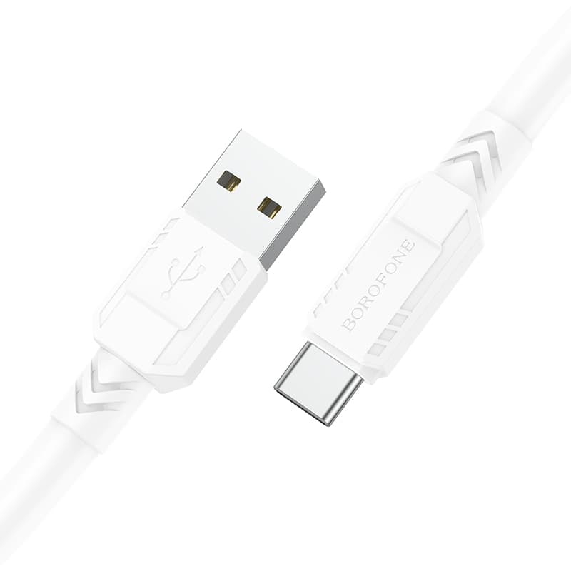 Kabel Borofone BX81 Goodway - USB na typ C - 3A 1 metr bílý - náhled 2