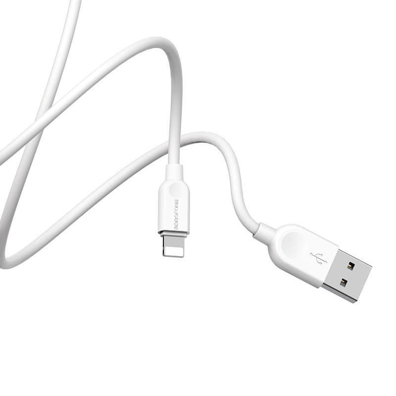 Kabel Borofone BX14 LinkJet - USB na Lightning - 2,4A 3 metry bílý - náhled 2