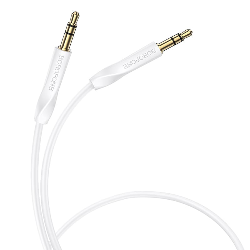 Audio kabel Borofone BL16 jack 3,5 mm na jack 3,5 mm bílý - náhled 2