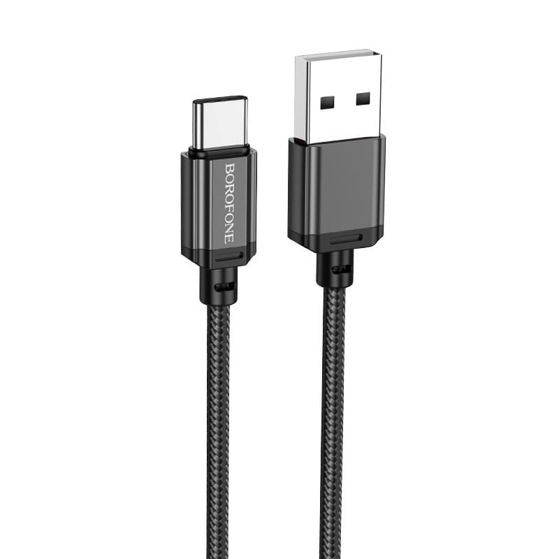 Kabel Borofone BX87 Sharp - USB na typ C - 3A 1 metr černý - náhled 2