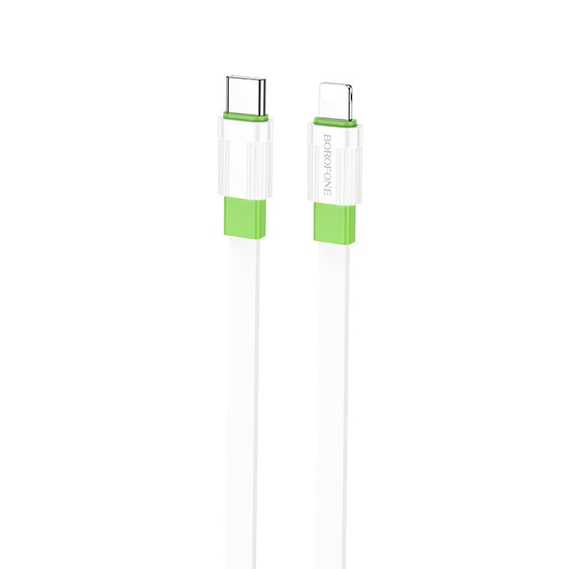 Borofone kabel BX89 Union - typ C na Lightning - PD 20W 1 metr bílo-zelený - náhled 2
