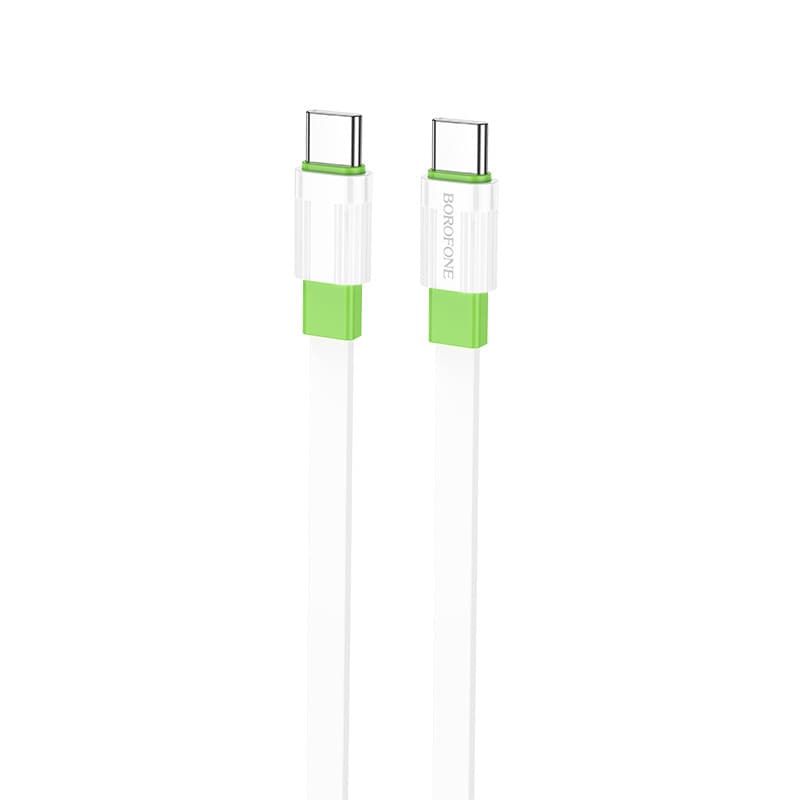 Borofone kabel BX89 Union - typ C na typ C - PD 60W 1 metr bílo-zelený - náhled 2