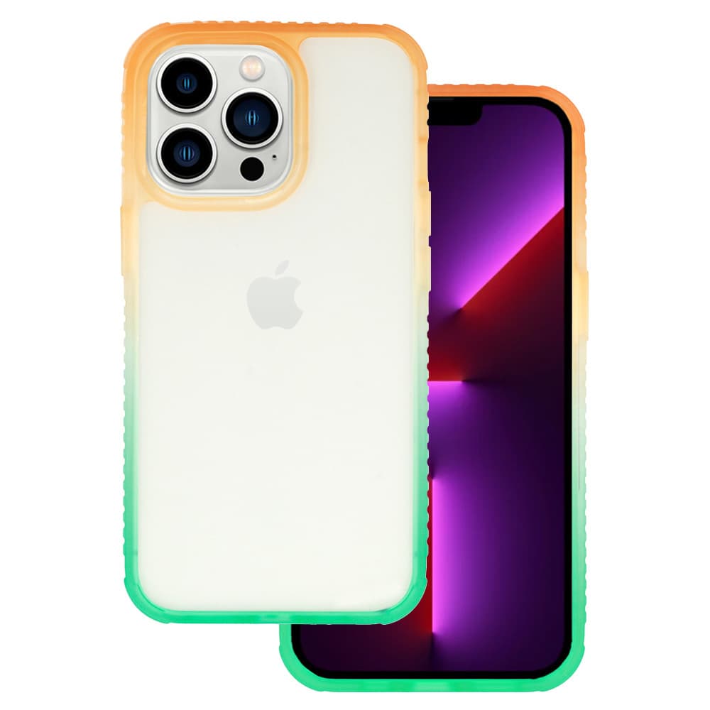 Pouzdro IDEAR W15 pro Iphone 14 Plus oranžovo-mátové - náhled 2