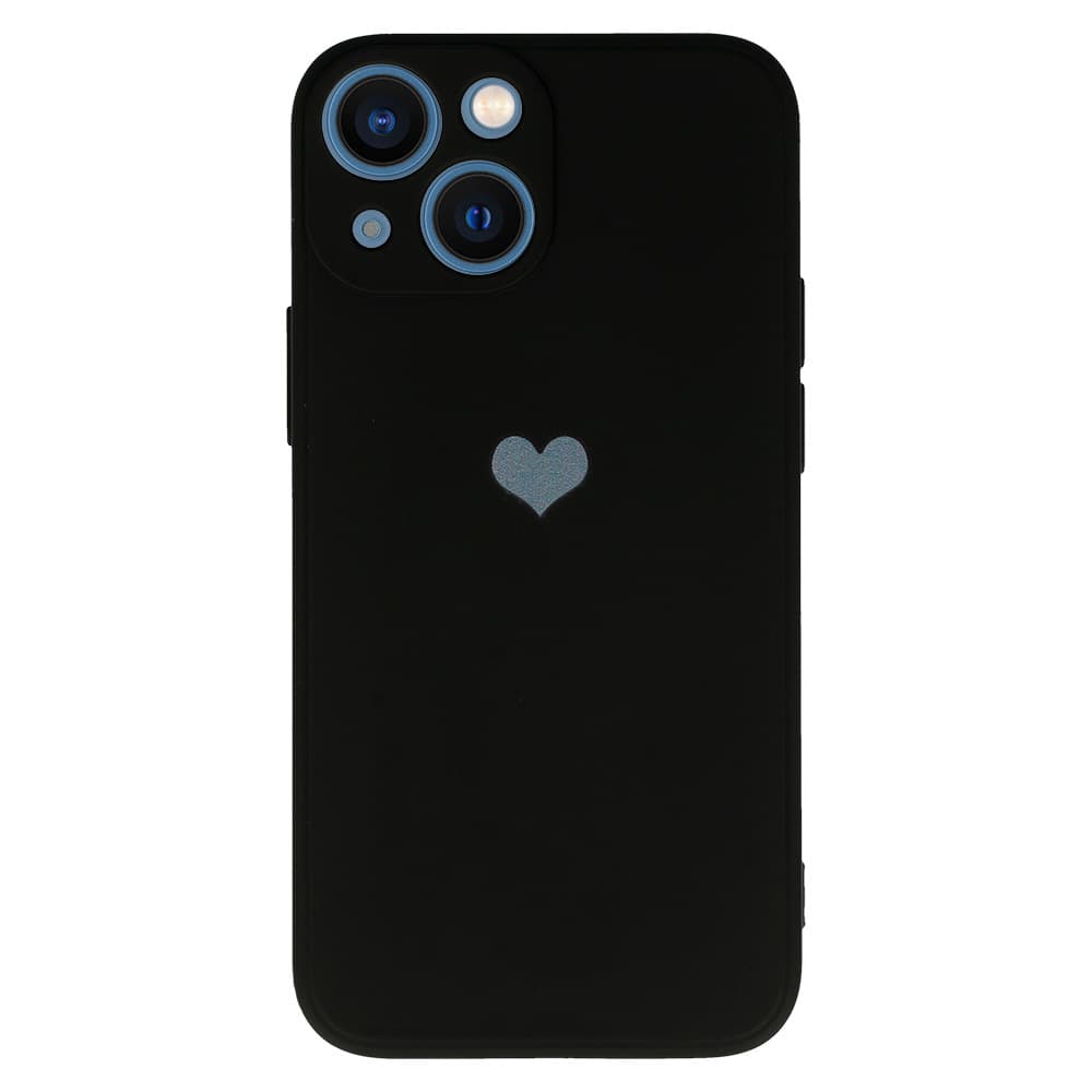Vennus Silikonové pouzdro se srdcem pro Iphone 14 Plus design 1 černé - náhled 2