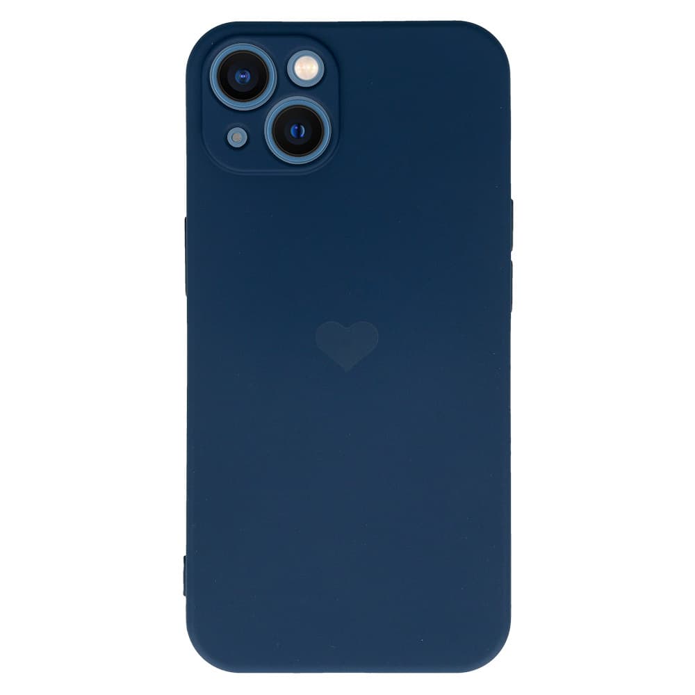 Vennus Silikonové pouzdro se srdcem pro Iphone 14 Plus design 1 navy - náhled 2