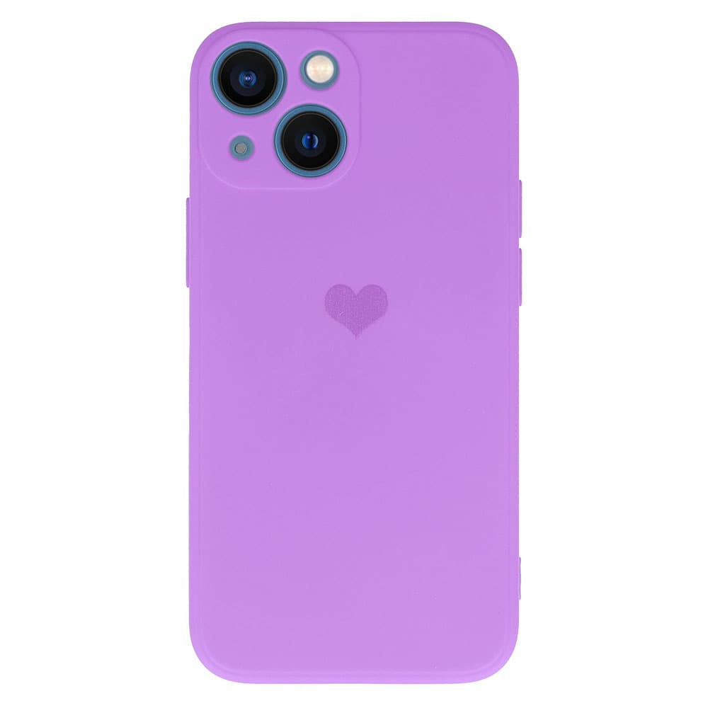 Vennus Silikonové pouzdro se srdcem pro Iphone 14 Plus design 1 fialové - náhled 2