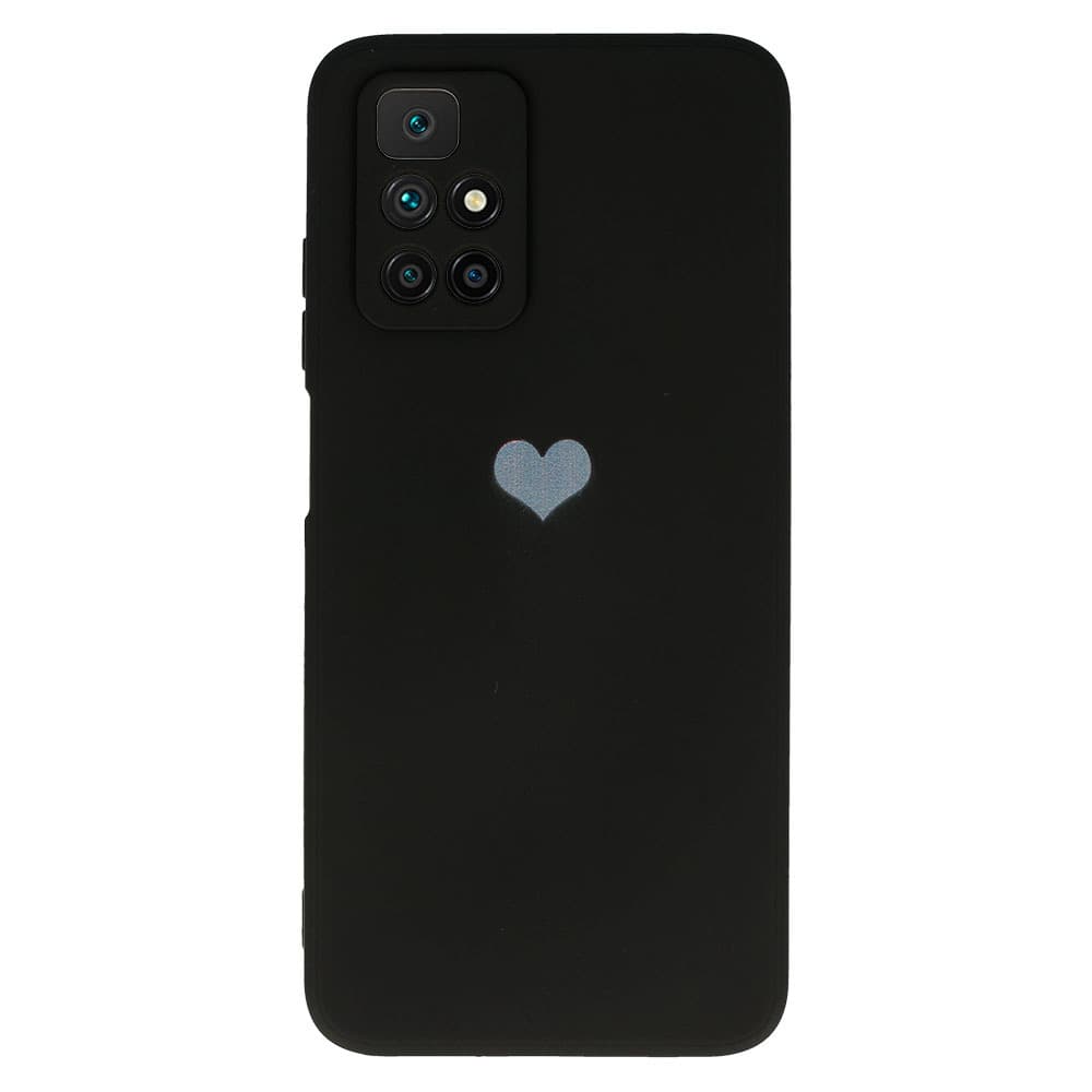 Vennus Silikonové pouzdro se srdcem pro Xiaomi Redmi 10 design 1 černé - náhled 2