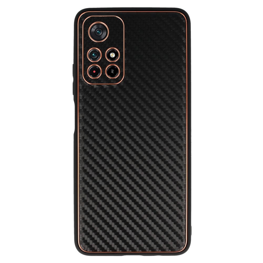TEL PROTECT Kožené pouzdro Carbon pro Xiaomi Redmi Note 11 5G/Note 11S 5G/Poco M4 Pro 5G Black - náhled 2