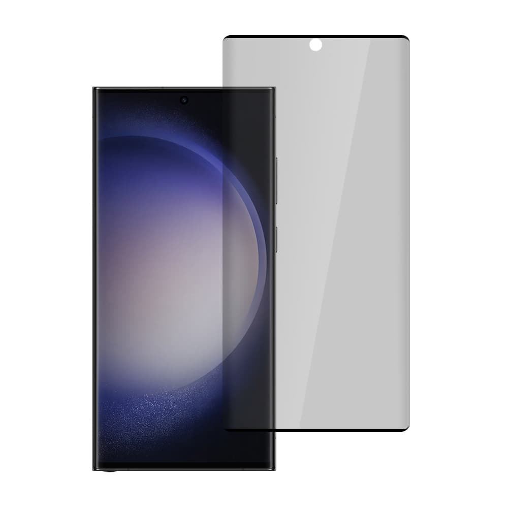 Tvrzené sklo Privacy Glass pro SAMSUNG GALAXY S22 ULTRA BLACK - náhled 2
