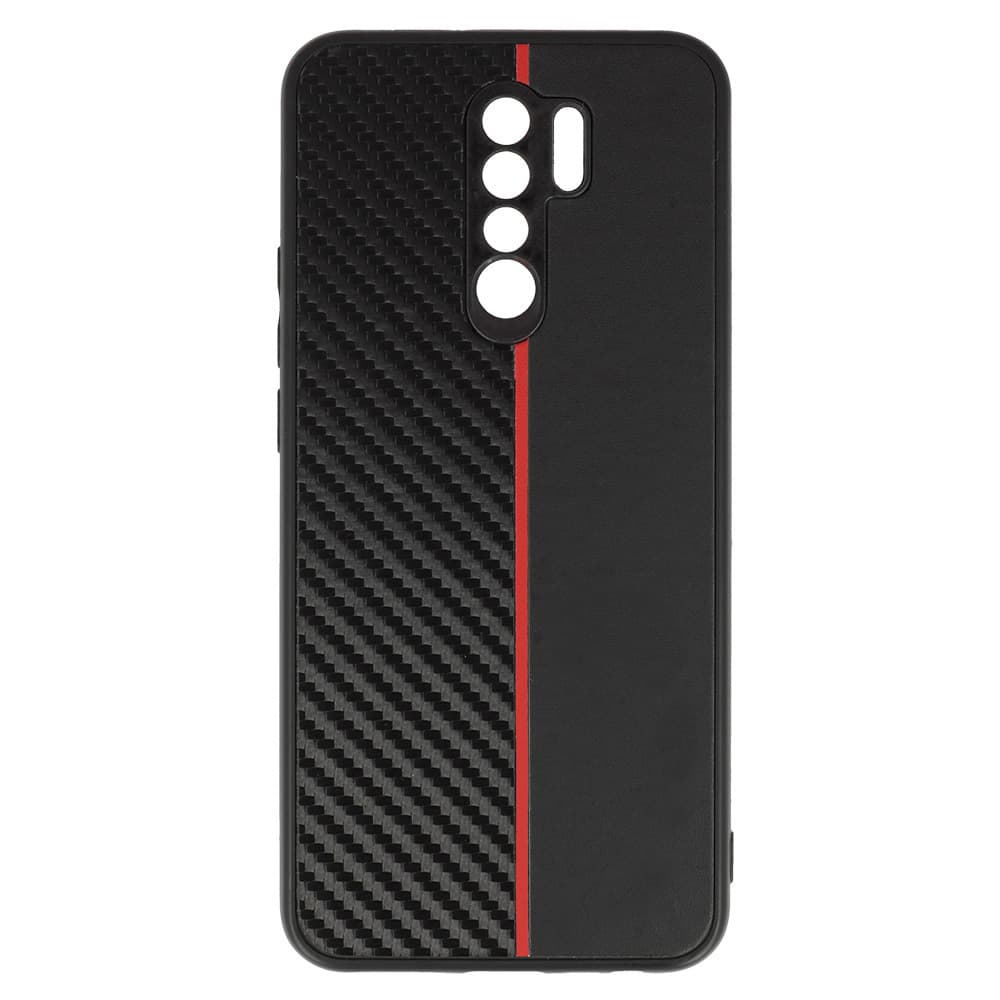 Tel Protect CARBON pouzdro pro Xiaomi Redmi 9 black s červeným pruhem - náhled 2