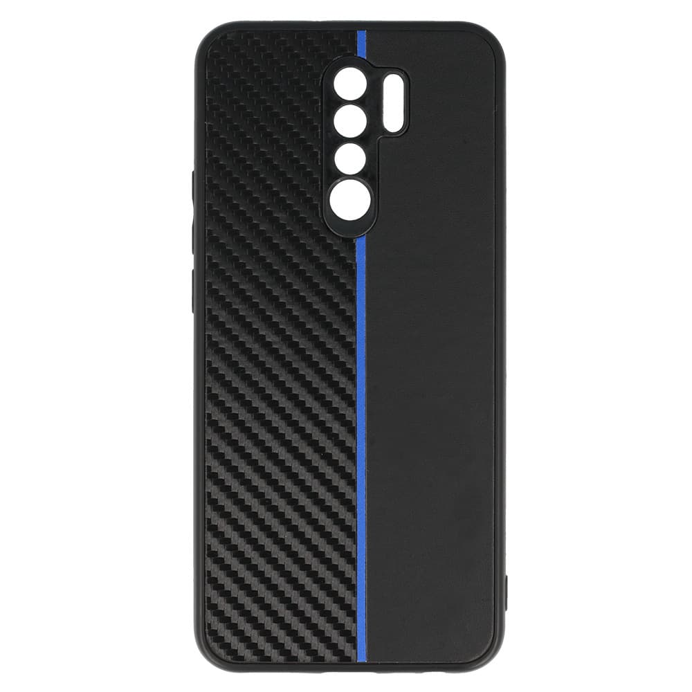 Tel Protect CARBON pouzdro pro Xiaomi Redmi 9 black s modrým pruhem - náhled 2