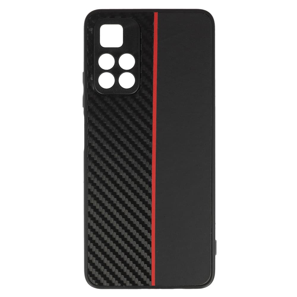 Tel Protect CARBON pouzdro pro Xiaomi Redmi Note 11 5G/Note 11S 5G/Poco M4 Pro 5G black s červeným pruhem - náhled 2