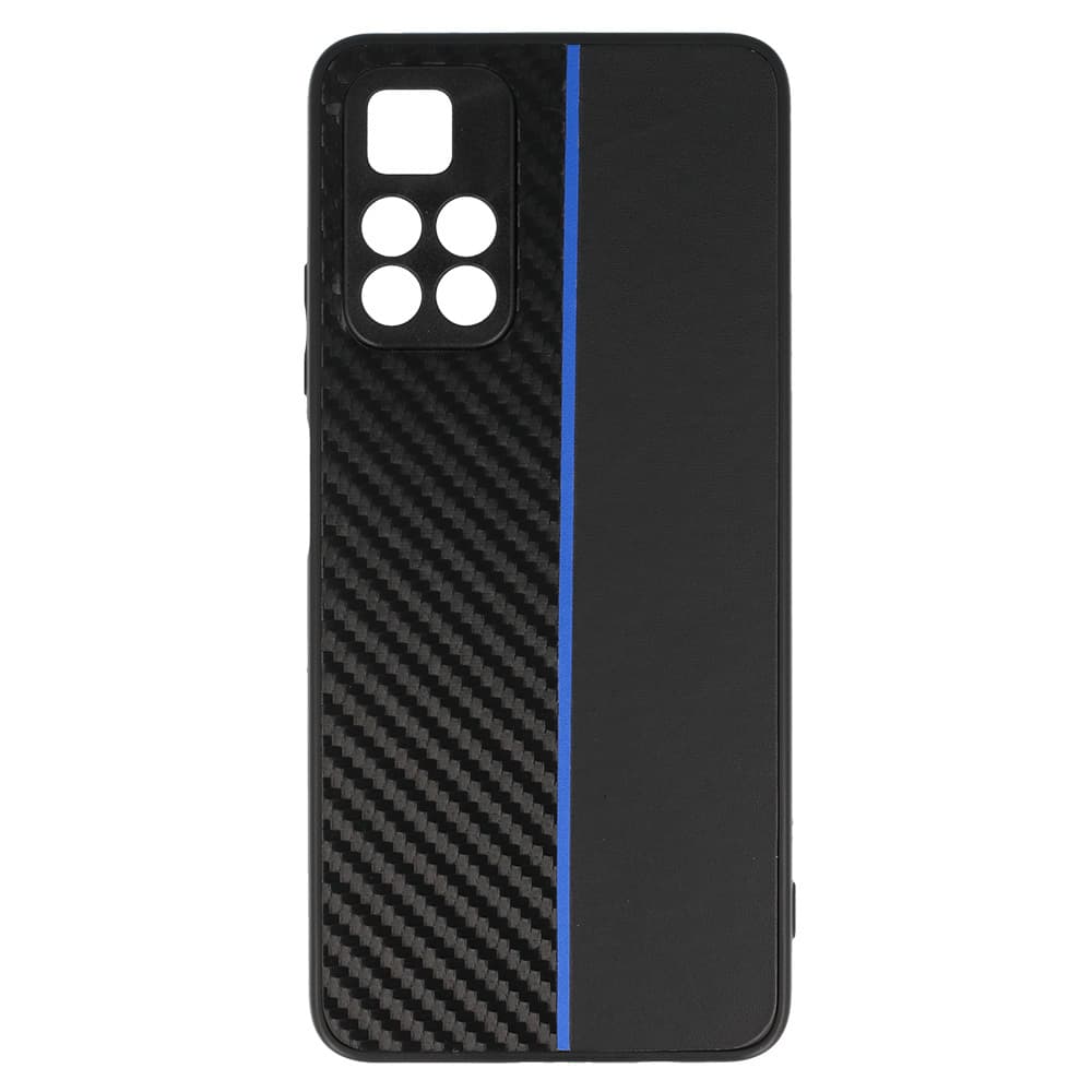 Tel Protect CARBON pouzdro pro Xiaomi Redmi Note 11 5G/Note 11S 5G/Poco M4 Pro 5G black s modrým pruhem - náhled 2