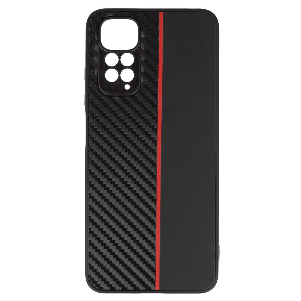 Tel Protect CARBON pouzdro pro Xiaomi Redmi Note 11 Pro/Note 11 Pro 5G black s červeným pruhem - náhled 2