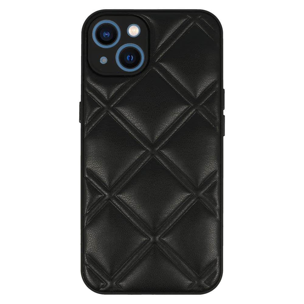 Kožené 3D pouzdro pro Iphone 13 design 3 černé - náhled 2
