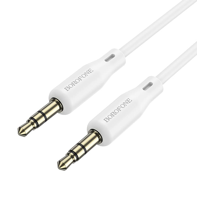 Audio kabel Borofone BL18 jack 3,5 mm na jack 3,5 mm bílý - náhled 2