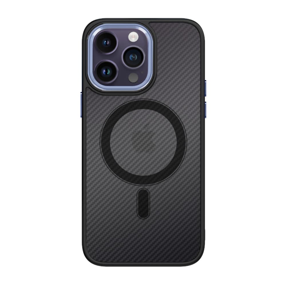 Tel Protect Magnetic Carbon Case pro Iphone 13 Pro Black-purple - náhled 2