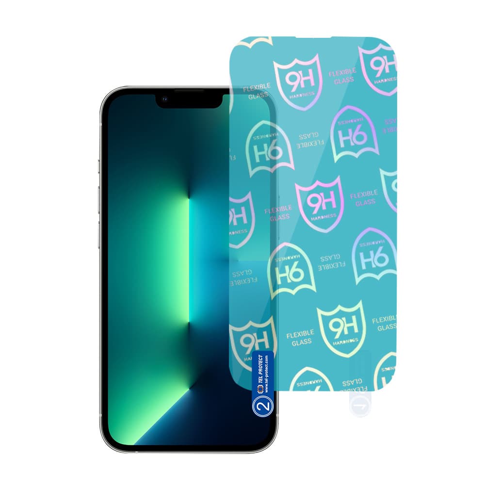 Tel Protect Best Flexible Hybrid Glass pro IPHONE 13 - 13 PRO - 14 - 16e - náhled 2