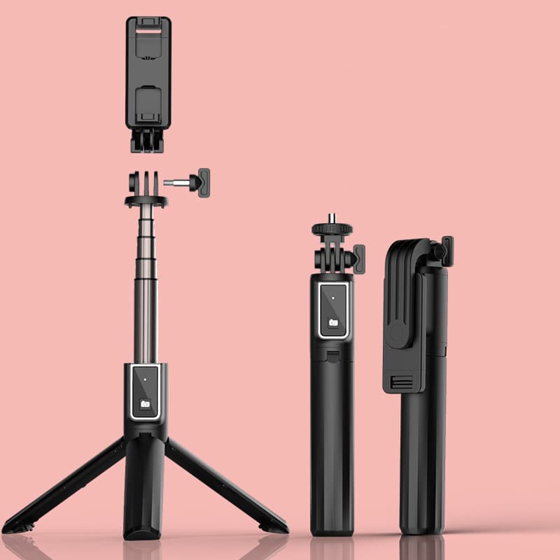 Bluetooth tripod mini selfie tyč P40L se stativem černá - náhled 2