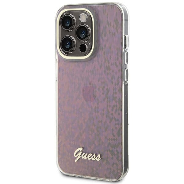 Originální pouzdro GUESS IML Faceted Mirror Disco Iridescent hardcase GUHCP15XHDECMP pro Iphone 15 Pro Max pink - náhled 2