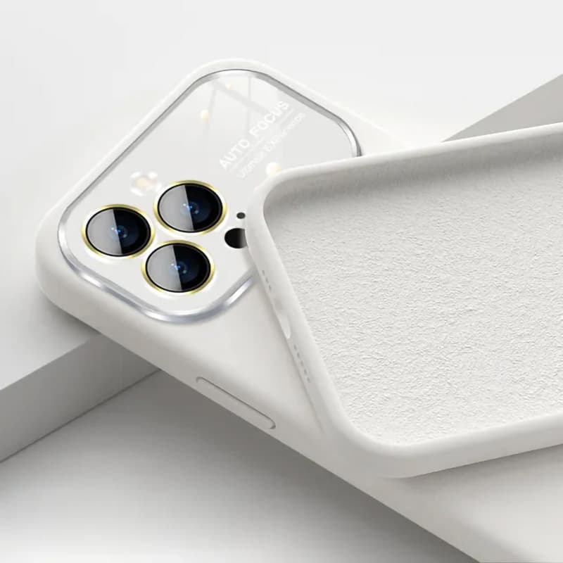 Měkké silikonové pouzdro na čočky pro Iphone 12 bílé - náhled 2