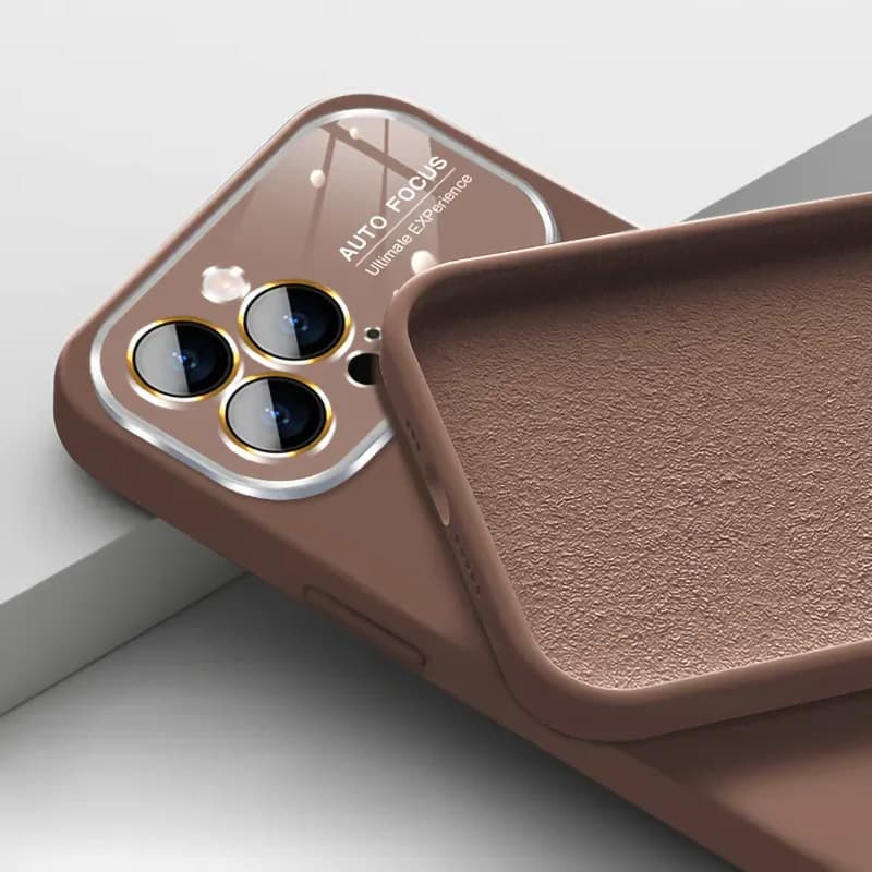 Pouzdro Soft Silicone Lens pro Iphone 13 Pro Max hnědé - náhled 2