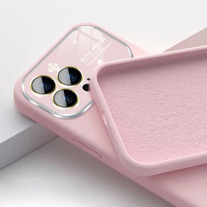 Měkké silikonové pouzdro s čočkami pro Iphone 13 Pro Max světle růžové - náhled 2