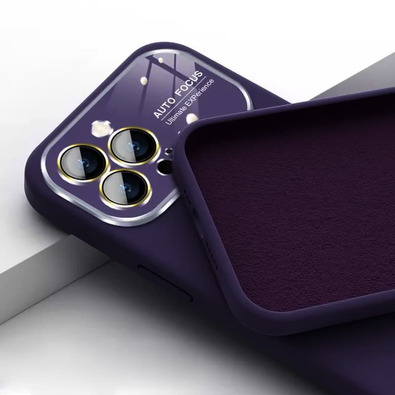 Měkké silikonové pouzdro na čočky pro Iphone 14 Pro fialové - náhled 2