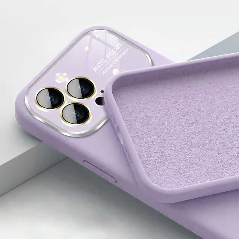 Měkké silikonové pouzdro na čočky pro Iphone 14 Pro světle fialové - náhled 2