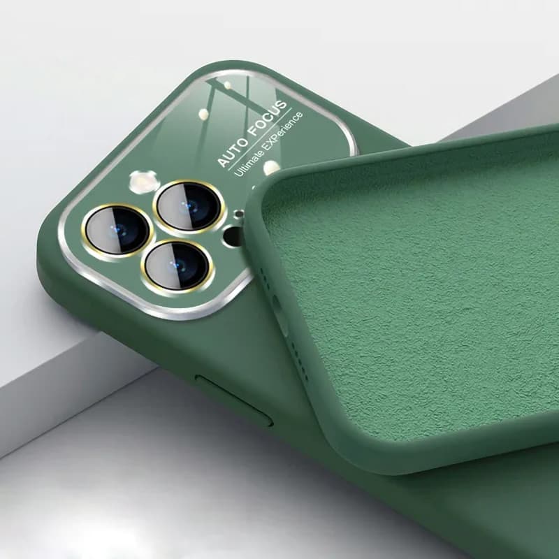 Měkké silikonové pouzdro na čočky pro Iphone 14 Pro zelené - náhled 2
