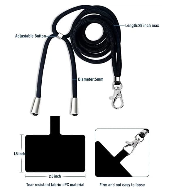 Univerzální šňůrka Simple na telefon modrá - náhled 2