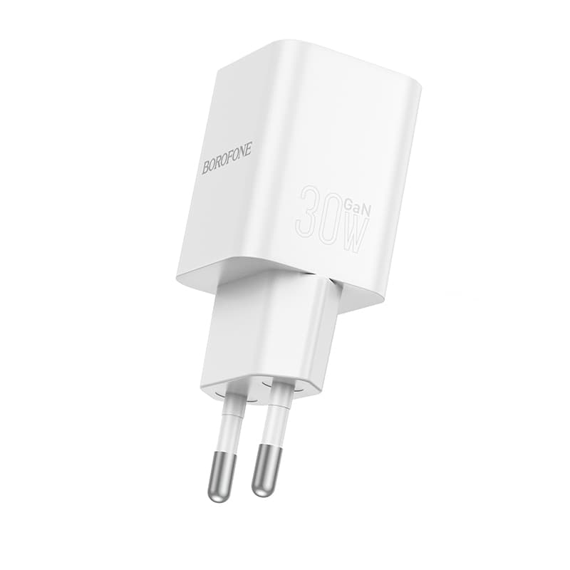 Adaptér Borofone BN13 s funkcí rychlonabíjení 30W bílý - náhled 2
