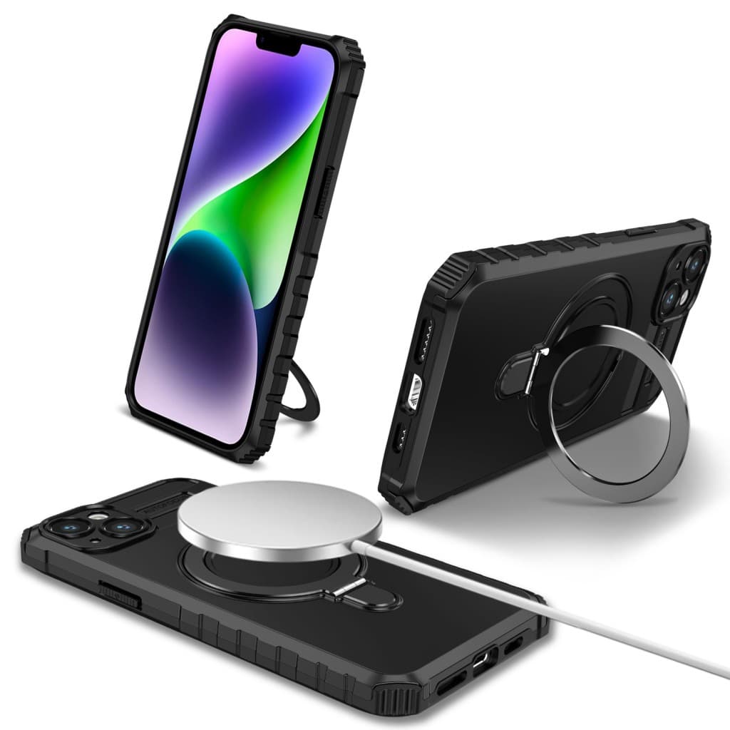 Tel Protect Armor Magsafe Metal Ring Case pro Iphone 15 Plus černý - náhled 2