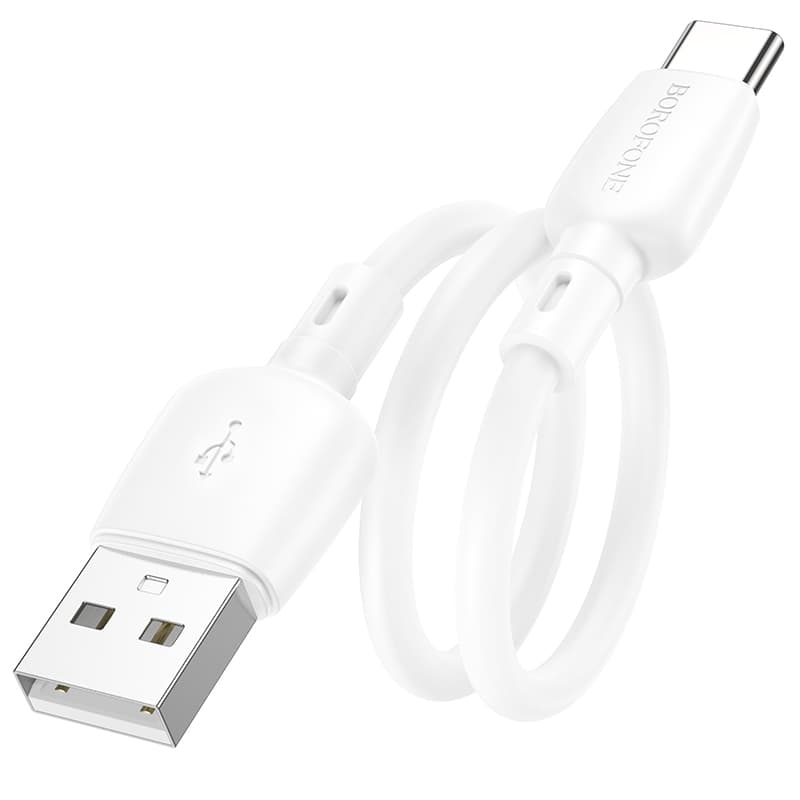 Kabel Borofone BX93 Super Power - USB na typ C - 27W 3A 0,25 metru bílý - náhled 2