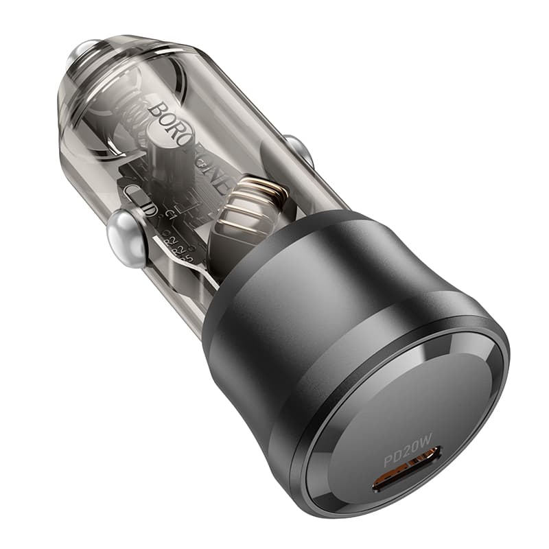 Adaptér do auta Borofone BZ24 s funkcí rychlonabíjení 20W černý - náhled 2