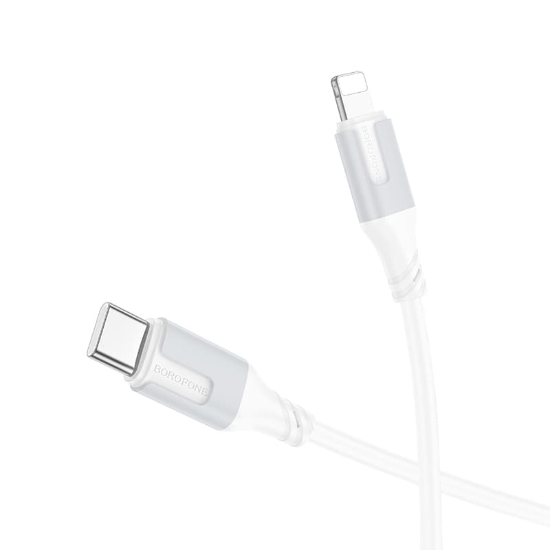 Borofone kabel BX101 Creator - Type C to Lightning - PD 27W 3A 1 metr bílý - náhled 2