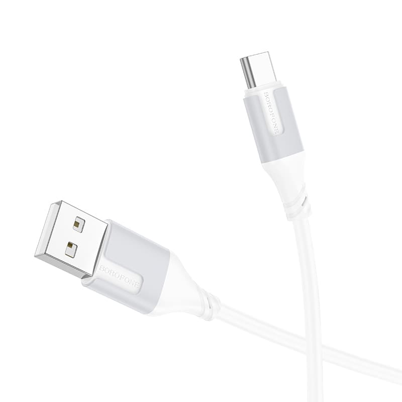 Kabel Borofone BX101 Creator - USB na typ C - 3A 1 metr bílý - náhled 2