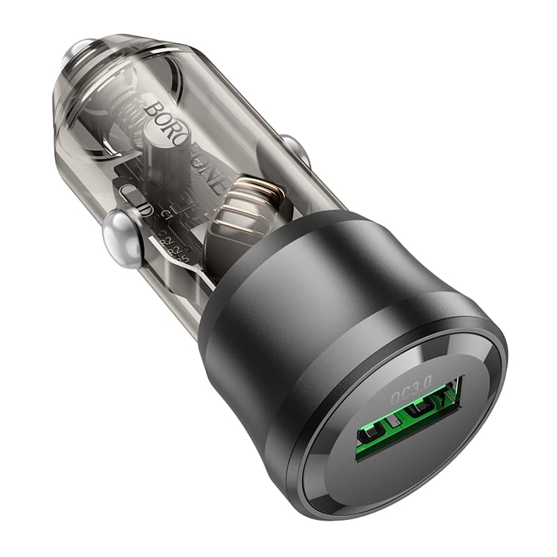 Adaptér do auta Borofone BZ23 s funkcí rychlonabíjení 18W černý - náhled 2