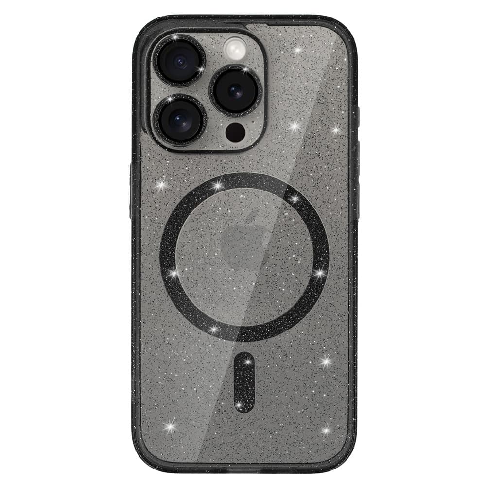 Glitter Magsafe Case pro Iphone 12 černé čiré - náhled 2