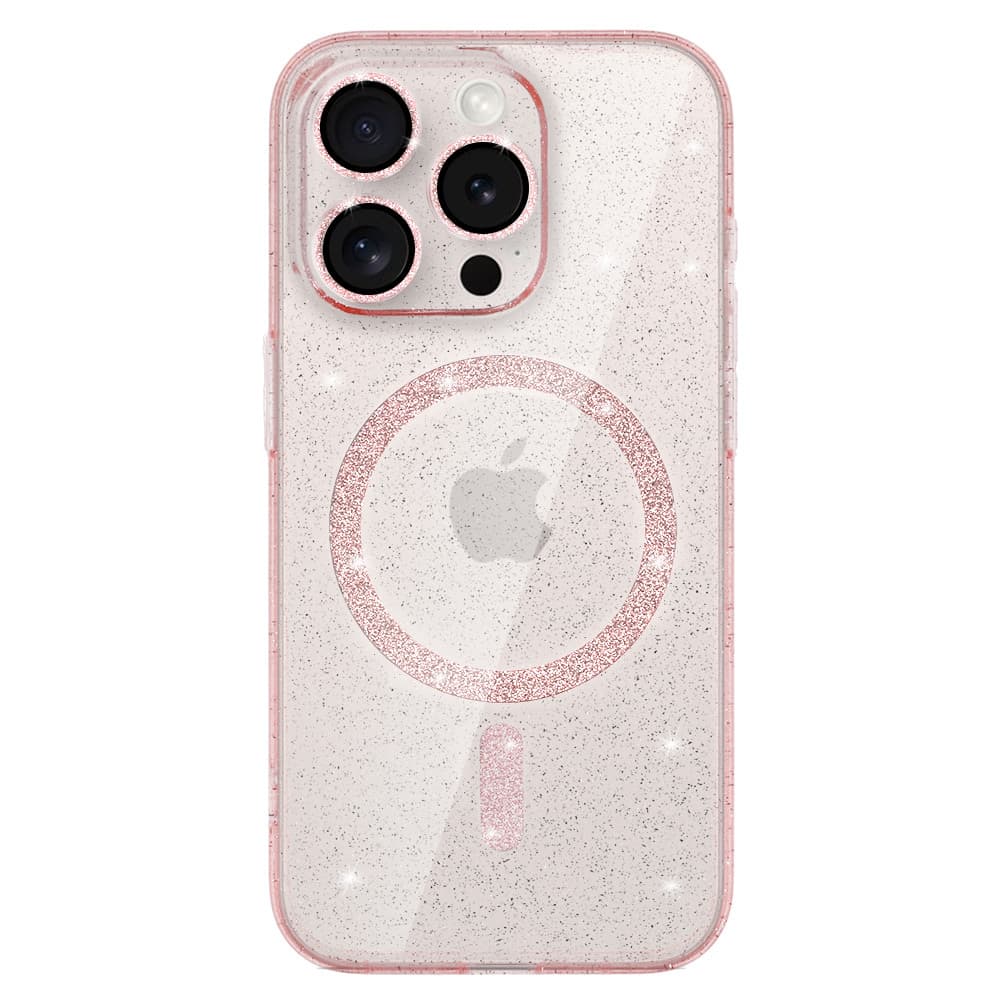 Glitter Magsafe Case pro iPhone 12 Pro růžové čiré - náhled 2