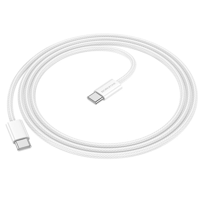 Borofone Cable BX103 Original - Typ C na Typ C - 60W 3A 1 metr bílý - náhled 2