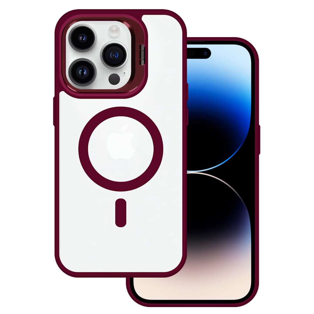Tel Protect Kickstand Magsafe pouzdro pro Iphone 13 Pro Max vínové - náhled 2